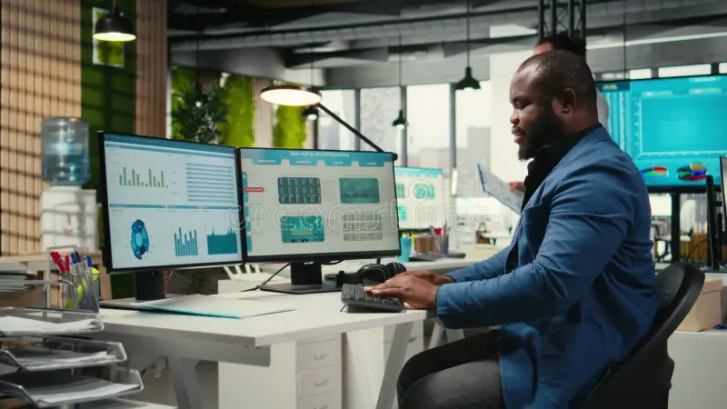 Black senior IT engineer in consultation with business owner mapping a tech roadmap